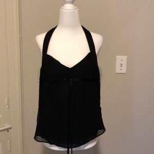 Black sheer bodice Zara top